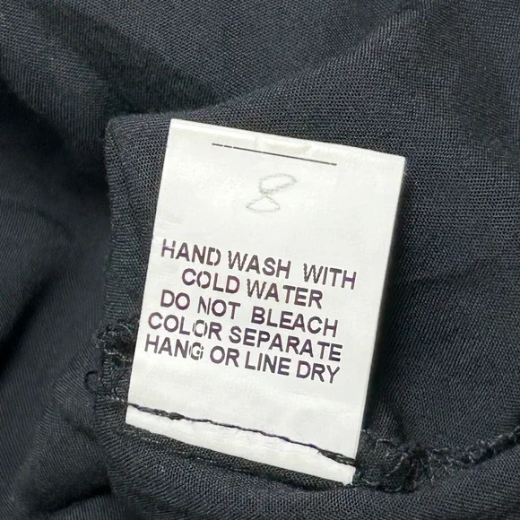 Wild Honey Black Cherry Print Tie Front Cutout Mini Dress XS Cottagecore Cute - Picture 7 of 7